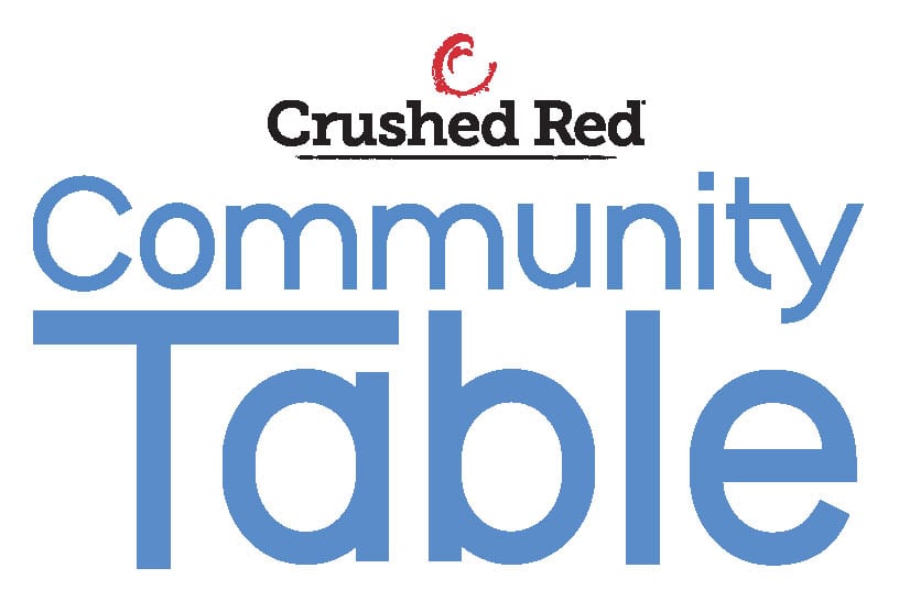 Crushed Red Community Table Logo