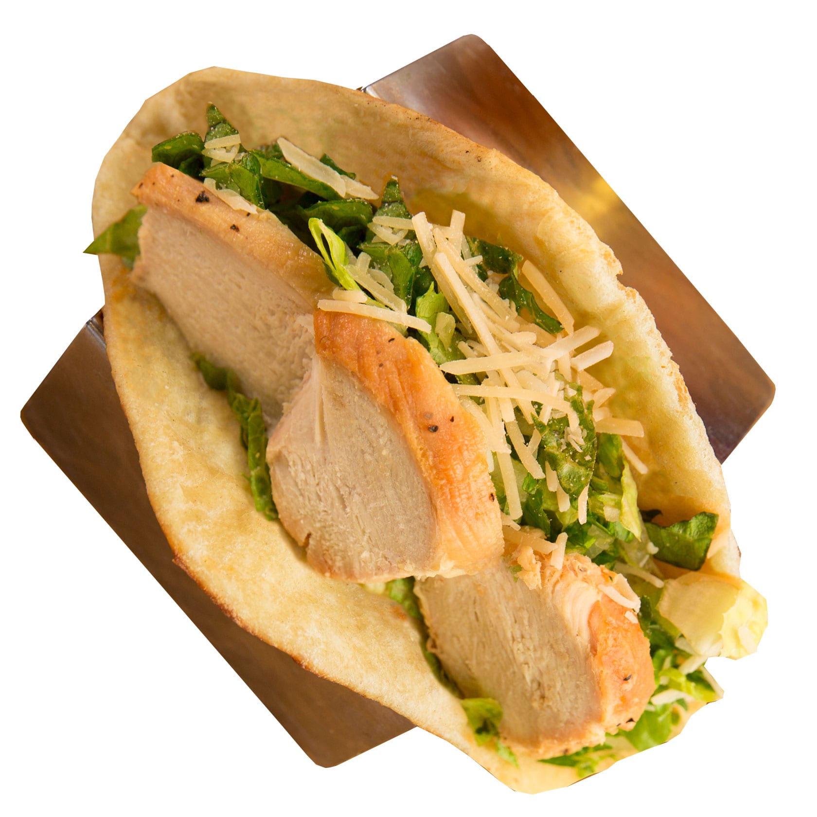 Crushed Red Chicken Caesar Folded Flat Crushed Red Chicken Caesar Folded Flat