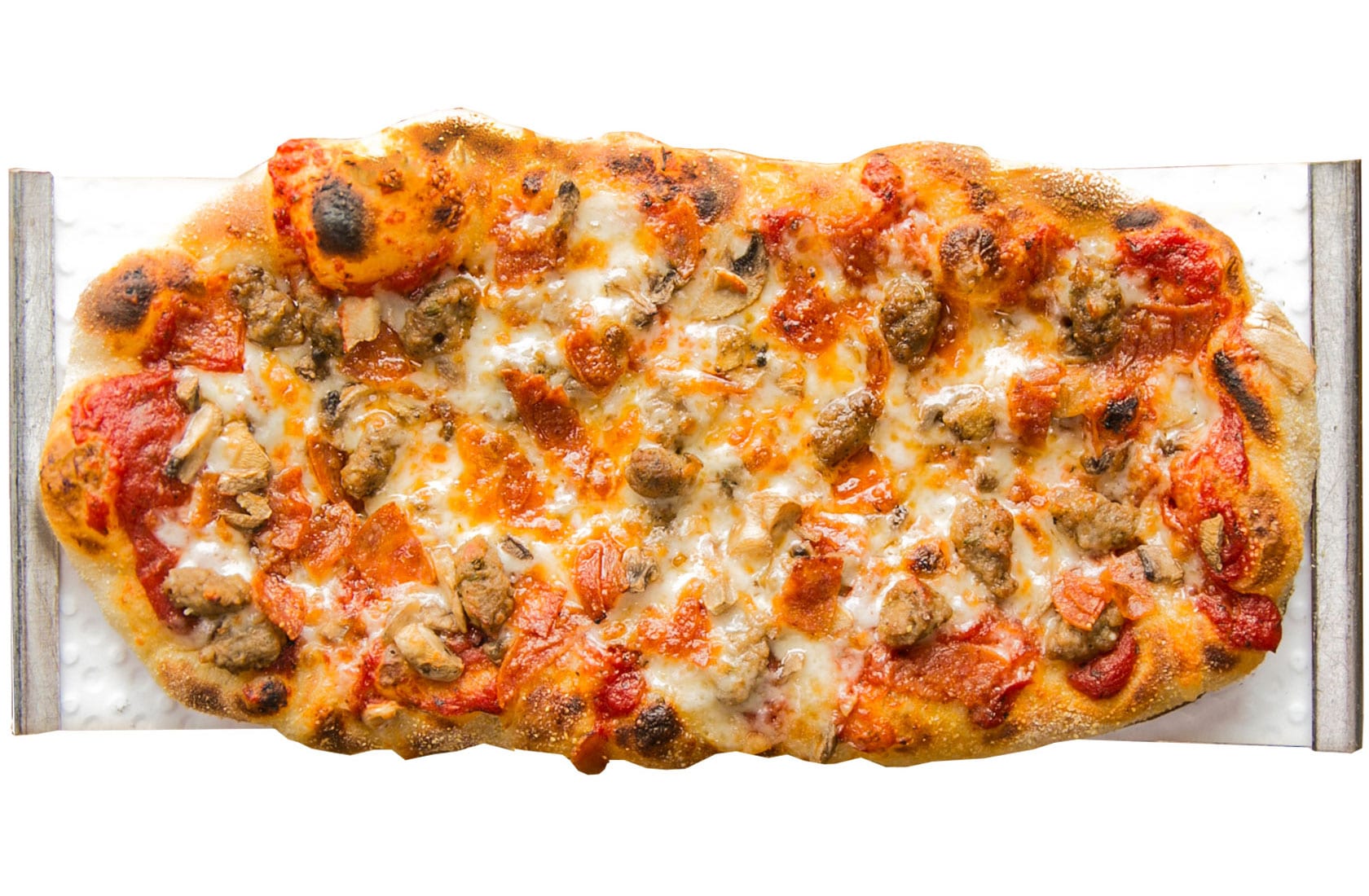 Crushed Red Sausage Pepperoni Mushroom Urban Crafted Pizza Crushed Red Sausage Pepperoni Mushroom Urban Crafted Pizza